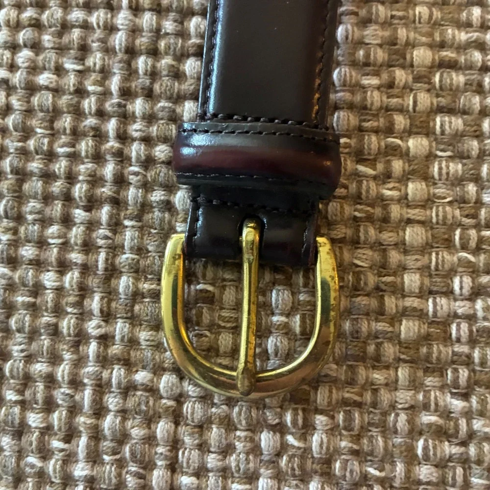 Vintage Coach Dress Belt Mens 40  Polished Cowhide Solid Brass 3921 USA Made 90s